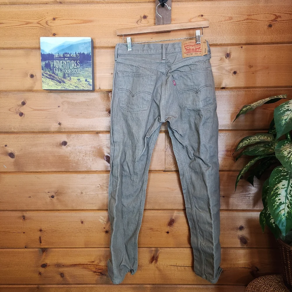 Levi's 💙 501XX Button Fly Gray Relaxed Straight Leg Denim Jeans 90s Sz 30 X 29